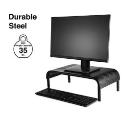 Staples Adjustable Monitor Stand, Black (29008)