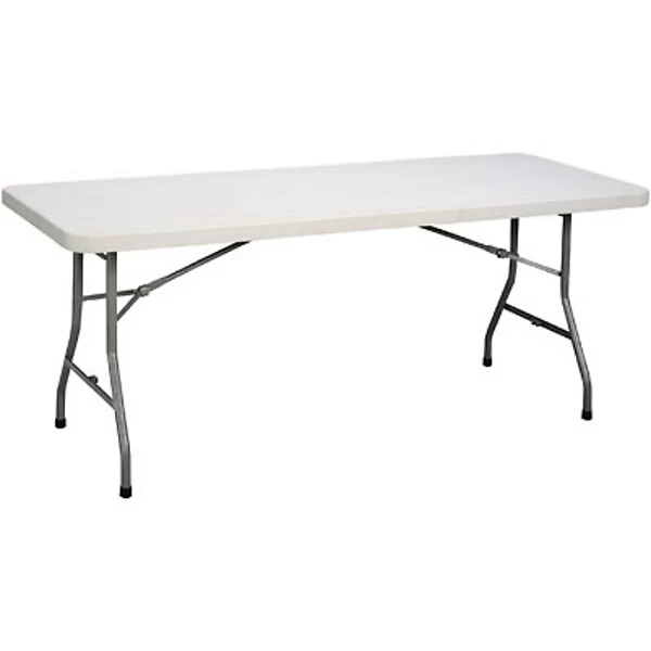 Correll® 30"D X 72"L Plastic Folding Table; Gray Granite Top 1 Correll® 30"D X 72"L Plastic Folding Table; Gray Granite Top
