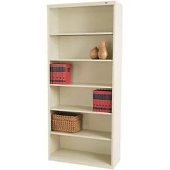 Tennsco® Metal Bookcases In Putty; 78"
