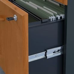 Bush Business Furniture Cubix 3 Drawer Mobile File Cabinet, Natural Cherry/Slate (WC57453PSU) -Home furniture 208C438C 1884 4095 AE99DED937479490 s7