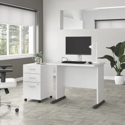Bush Business Furniture Studio A 36"W Small Computer Desk, White (SDD136WH) -Home furniture 383AD499 0265 4655 86E558304DC44F56 s7