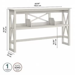 Bush Furniture Key West 60 "W Desktop Hutch, Linen White Oak (KWH160LW-03) -Home furniture 39C7BE21 15E5 463D 84BB280482E91C8A s7
