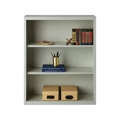 Hirsh HL8000 Series 3-Shelf 42"H Steel Bookcase, Light Gray (21991) 6 Hirsh HL8000 Series 3-Shelf 42"H Steel Bookcase, Light Gray (21991) -Home furniture 408FBAE4 84E5 4F34 A3D6958CF4EB0B80 s7