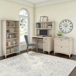 Bush Furniture Salinas 5 Shelf Bookcase, Antique White (SAB132AW-03) -Home furniture 462290FC 9EA1 42BF B3B65E88E3479BBB s7