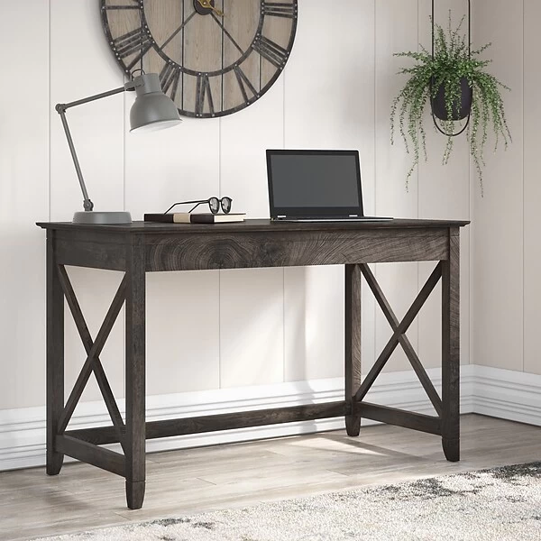 Bush Furniture Key West 48" Writing Desk, Dark Gray Hickory (KWD148GH-03) 2 Bush Furniture Key West 48" Writing Desk, Dark Gray Hickory (KWD148GH-03) - Image 2