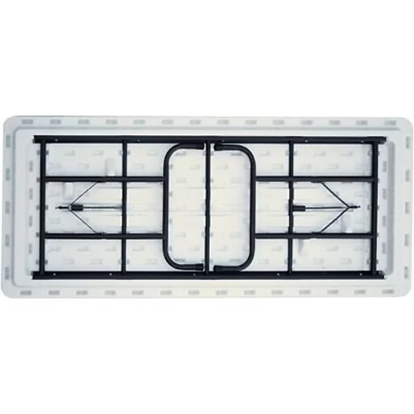 Correll® 24"D X 48"L Heavy Duty Adjustable Height Plastic Folding Table; Mocha Granite Top 2 Correll® 24"D X 48"L Heavy Duty Adjustable Height Plastic Folding Table; Mocha Granite Top - Image 2