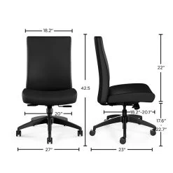 Union & Scale™ Workplace2.0™ Task Chair Upholstered, Armless, Black Fabric, Synchro Tilt (54165) -Home furniture 6A8954E8 66CD 4901 938AE9553DCEA0EC s7