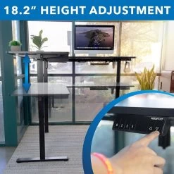 Mount-It! 28"-46"H L-Shape Electric Adjustable Height Standing Corner Desk, Black (MI-15001) -Home furniture 6E570EB0 EC7F 4E5C B4D71746D8241947 s7
