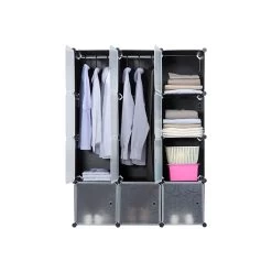 Mount-It! 55.9" X 42.1" Portable Closet Rack, Gray/Black, Plastic (WI-4030) -Home furniture 7889BB27 9331 4912 B67F426D69AFEA67 s7