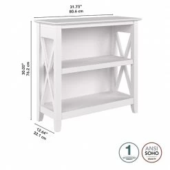 Bush Furniture Key West 2-Shelf 30"H Small Bookcase, Pure White Oak (KWB124WT-03) 9 Bush Furniture Key West 2-Shelf 30"H Small Bookcase, Pure White Oak (KWB124WT-03) -Home furniture 81F8AD88 279E 4D65 BE243C1AA8F10A0D s7