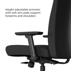 WPS Upholstered Task Chair 2D, Adjustable Arms, Black Fabric Synchro Tilt (54045) -Home furniture 991BBA42 FF7A 494E A634586A73173287 s7