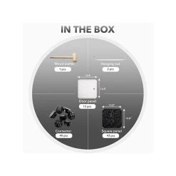 Mount-It! 55.9" X 42.1" Portable Closet Rack, Gray/Black, Plastic (WI-4030) -Home furniture 99652527 66EC 4B37 A6A3821D20184A81 s7