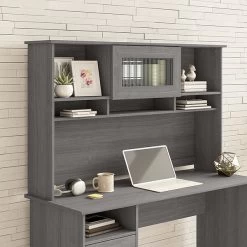 Bush Furniture Cabot 60W Desk Hutch, Modern Gray (WC31331)