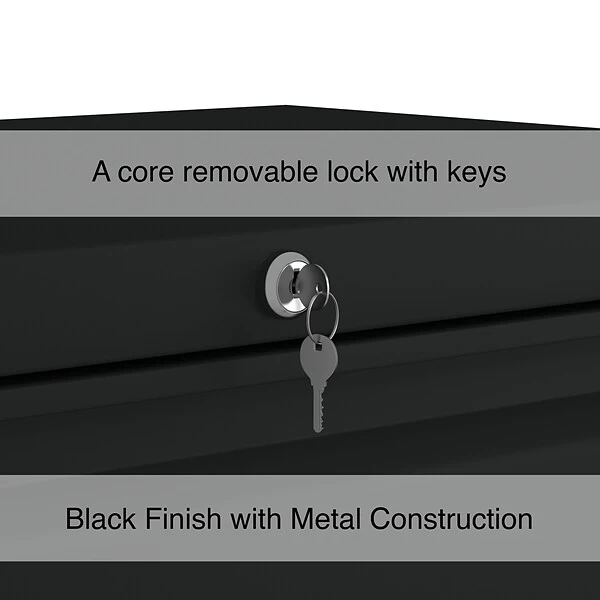 Quill Brand® Commercial 2 File Drawer Lateral File Cabinet, Assembled, Black, Letter/Legal, 30"W (20068D) 3 Quill Brand® Commercial 2 File Drawer Lateral File Cabinet, Assembled, Black, Letter/Legal, 30"W (20068D) - Image 3