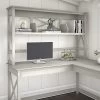 Bush Furniture Key West 60 "W Desktop Hutch, Linen White Oak (KWH160LW-03)