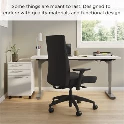 WPS Upholstered Task Chair 2D, Adjustable Arms, Black Fabric Synchro Tilt (54045) -Home furniture B41755B4 3260 4F3B B4A5BFDBCB119064 s7