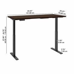 Bush Business Furniture Move 60 Series 27''-47'' Adjustable Standing Desk, Mocha Cherry (M6S6030MRBK) -Home furniture B57C8B1F 4157 4A7B AE7DE6BFB3CDB34A s7