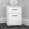 Bush Furniture Key West 2-Drawer Vertical File Cabinet, Letter, Pure White Oak, 15.75" (KWF116WT-03)