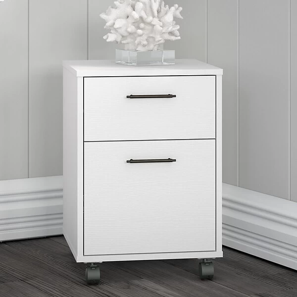 Bush Furniture Key West 2-Drawer Vertical File Cabinet, Letter, Pure White Oak, 15.75" (KWF116WT-03) 1 Bush Furniture Key West 2-Drawer Vertical File Cabinet, Letter, Pure White Oak, 15.75" (KWF116WT-03)
