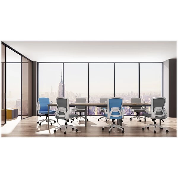 RAYNOR GROUP ION Fabric Task Chair, Blue/White (ION-WH-BLU) 3 RAYNOR GROUP ION Fabric Task Chair, Blue/White (ION-WH-BLU) - Image 3