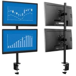 Mount-lt! Adjustable Monitor Mount, Up To 32" Monitor, Black (MI-1768)