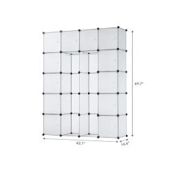 Mount-It! 69.7" X 42.1" Portable Closet Rack, White/Black, Plastic (WI-4031)