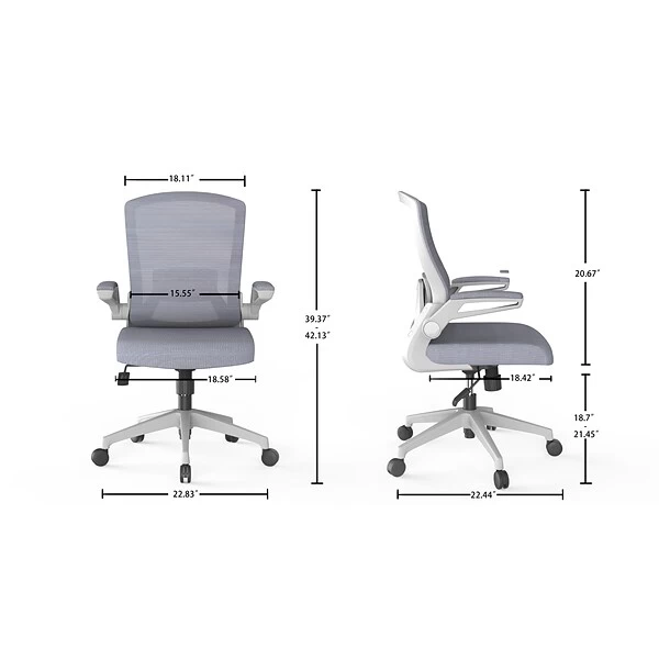 RAYNOR GROUP ION Fabric Task Chair, Blue/White (ION-WH-BLU) 6 RAYNOR GROUP ION Fabric Task Chair, Blue/White (ION-WH-BLU) - Image 6