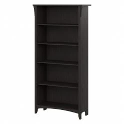 Bush Furniture Salinas 5 Shelf Bookcase, Vintage Black (SAB132VB-03)