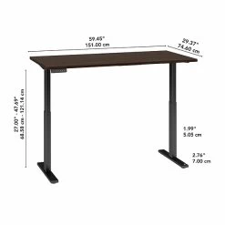 Bush Business Furniture Move 60 Series 27"-48" Adjustable Standing Desk, Black Walnut/Black (M6S6030BWBK) -Home furniture F6C5DC18 0D51 40CE 9D759C5A42AD2A99 s7