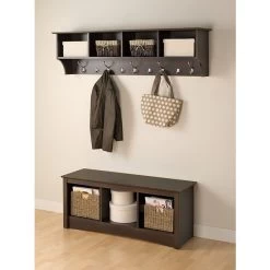 Prepac™ Wide Hanging Entryway Shelf, 60" X 11.5", Espresso -Home furniture m000070315 s7