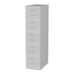Lorell Commercial Grade Vertical File Cabinet, Light Gray, 5 X File Drawer(s)