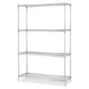 Lorell Industrial Chrome Wire Shelving Starter Kit, Chrome, 48" X 24"