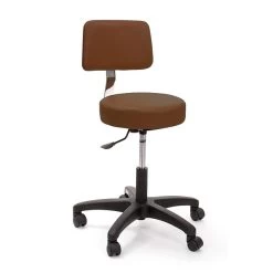 Brandt Econobuoy 13422 14" Pneumatic Stool With Backrest, Brown