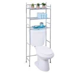 Honey Can Do 3-Tier Over The Toilet Space Saver, Chrome (BTH-05079)