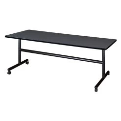 Regency Seating Kobe 72" X 30" Flip Top Mobile Training Table, Grey (MKFT7230GY)