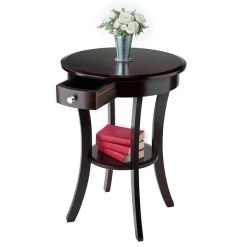 Winsome Sasha 27" X 20" X 20" Composite Wood Accent Table, Cappuccino