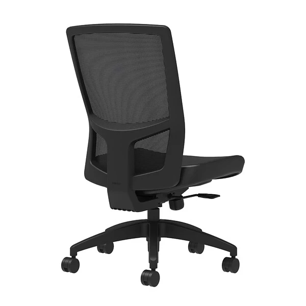 Union & Scale Workplace2.0™ Vinyl Task Chair, Black, Integrated Lumbar, Synchro Seat Slide, Armless 1 Union & Scale Workplace2.0™ Vinyl Task Chair, Black, Integrated Lumbar, Synchro Seat Slide, Armless