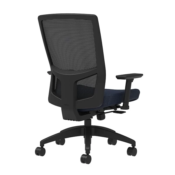 Union & Scale Workplace2.0™ Fabric Task Chair, Navy, Integrated Lumbar, 2D Arms, Synchro Seat Slide 1 Union & Scale Workplace2.0™ Fabric Task Chair, Navy, Integrated Lumbar, 2D Arms, Synchro Seat Slide