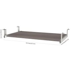 Bestar I3 Plus Keyboard Shelf In Bark Gray (160830-1147)