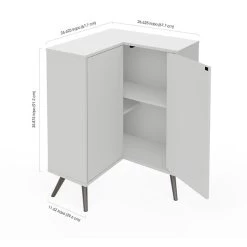 Bestar Small Space Krom Corner Storage Unit In White (17162-1117) -Home furniture m007098770 s7