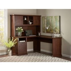 Bush Furniture 60.5 "W Desktop Hutch, Cherry (WC40331-03) -Home furniture m007138354 s7