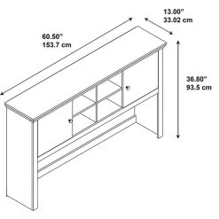 Bush Furniture 60.5 "W Desktop Hutch, Cherry (WC40331-03) -Home furniture m007138359 s7