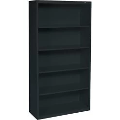 Tennsco® Metal Bookcases In Black, 66"