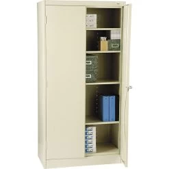 Tennsco® Standard Steel Storage Cabinet, Non-Assembled, 72Hx36Wx18D", Putty