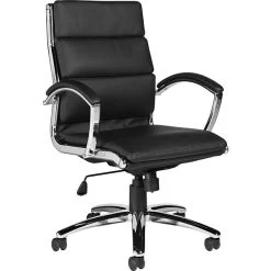Global OTG Faux Leather Executive Chair, Black (OTG11648B) -Home furniture s0352367 s7