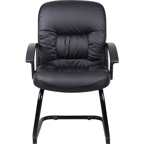 Boss Leather Guest Chair, Black (B7309) 3 Boss Leather Guest Chair, Black (B7309) - Image 3