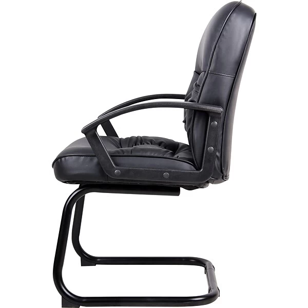 Boss Leather Guest Chair, Black (B7309) 2 Boss Leather Guest Chair, Black (B7309) - Image 2