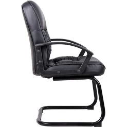 Boss Leather Guest Chair, Black (B7309)
