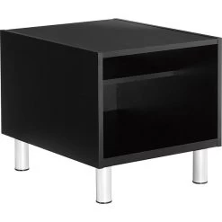GIS Global Citi™ Laminate End Table, Black, 20"H X 20"W X 24"D