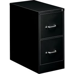 OIF 2-Drawer Economy Vertical File Cabinet, Black, Letter (21109)